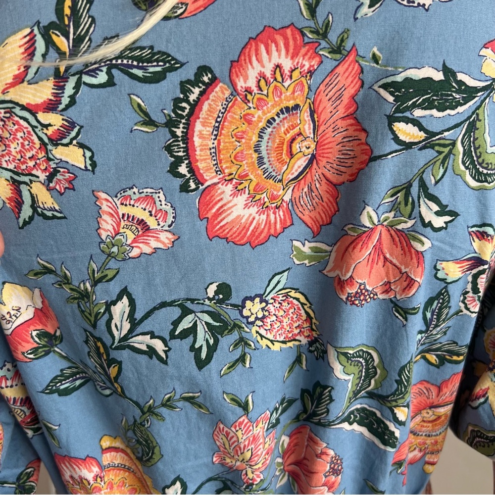 JOIE Baha Floral Puff Sleeve Belter Mini Cotton Dress - Picture 7 of 11